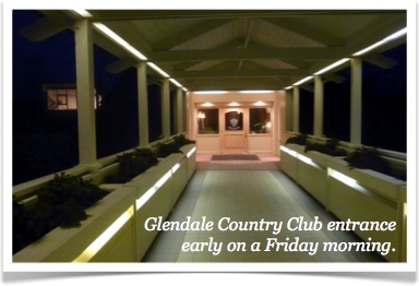 Glendale Country Club entrance early on a Friday morning.